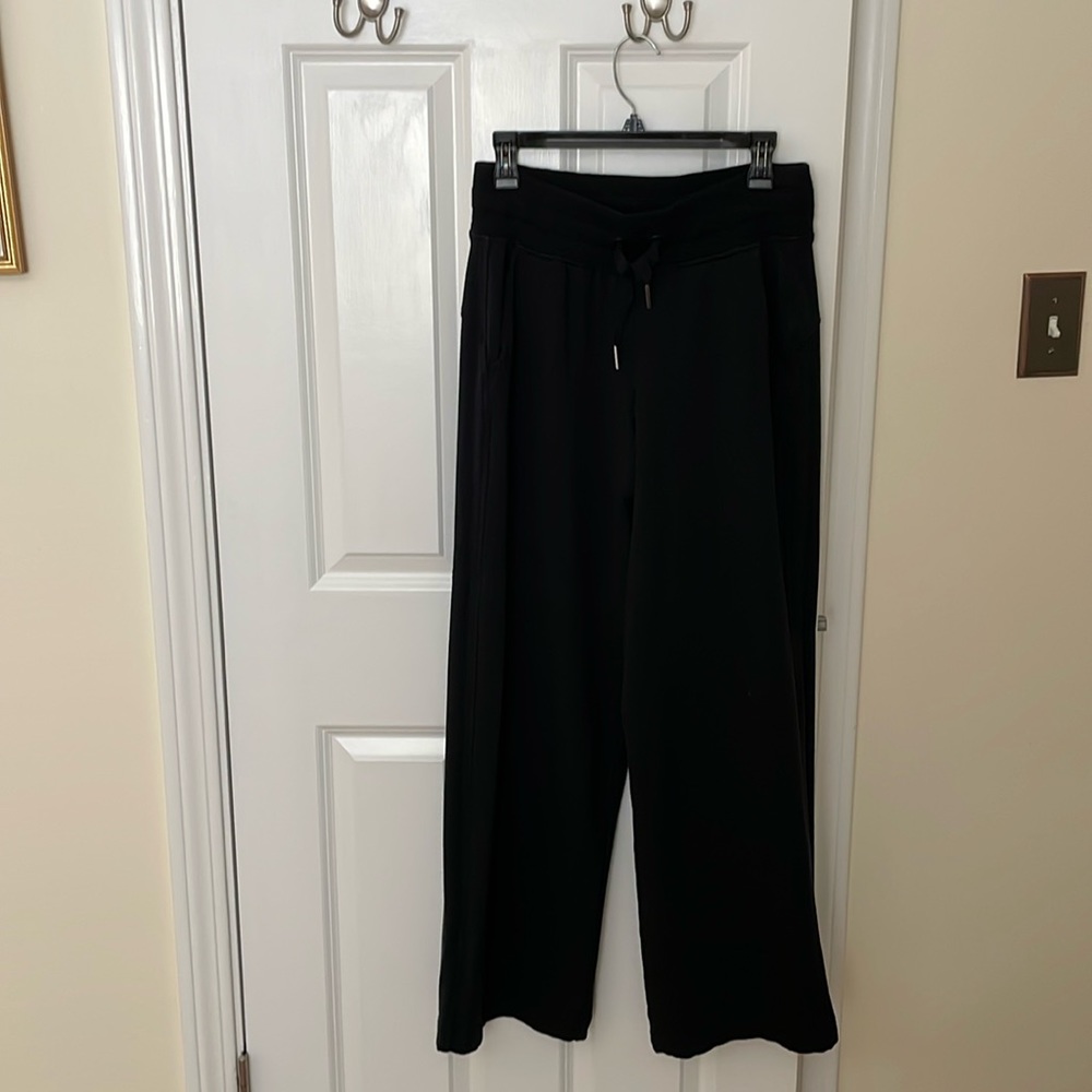 Cozy, pocketed, flare leg pants